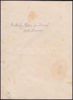 1915 Brassó, Székely Péter és Székely József katonai egyenruhában, feliratozott fénykép, 10x7 cm, ka...