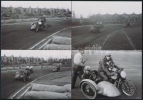 Motorosokról - különféle időpontokban és helyszíneken  - készült, 21 db vintage fotó és/vagy mai nag...