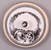 Hollóházi Jurcsák László tervezte bonbonier, matricás, jelzett, apró kopásokkal, m: 5 cm cm