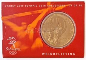Ausztrália 2000. 5$ "Olimpiai érmegyűjtemény - Súlyemelés" a sorozat 21. számú darabja, er...