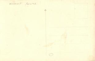 ~1908 Brassó, Kronstadt, Brasov; virágokkal feldíszített városi kisvasút előkelő utasokkal / urban r...