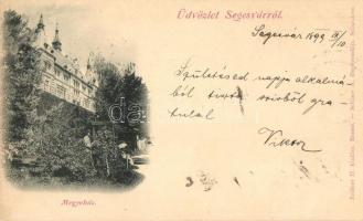 1899 Segesvár, Schässburg, Sighisoara; megyeház. Zeidner H. kiadása / county hall