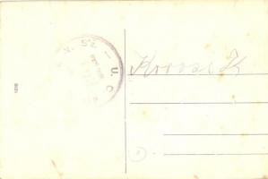 Tövis, Teius; Oroszlán szálloda, Fő tér, patak / hotel and main square (fl)