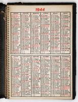 1944 Csillogó festékek reklámos határidőnapló és regiszteres telefonkönyv