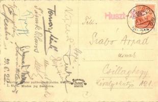 Huszt, Chust, Khust; Szolgabíróság, vár Bogatirev Demeter kiadása + Kétnyelvű bélyegző / court, cast...