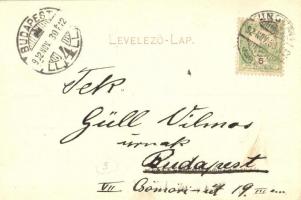 1902 Ungvár, Uzshorod, Uzhorod; Kazinczy utca, Új tér, Biztosítóbank főügynöksége, Révész Árpád üzle...