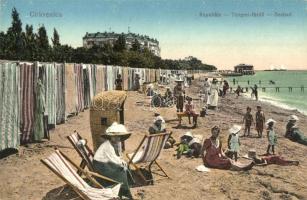 Crikvenica, Cirkvenica; Tengeri fürdő / Kupaliste / Seebad / beach. Albin Cernuta