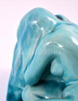 Zsolnay fekvő női akt, alapmázas, jelzés nélkül, apró kopás nyomokkal, m:13,5 cm, h:23 cm