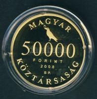 2008. 50.000Ft Au "Hunyadi Mátyás trónra lépésének 550.évfordulója" 10g T:PP Tanúsítvánnya...
