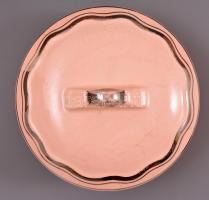 Boch Freres belga mosakodó készlet ( 3db), festett mázas, jelzett, kopás nyomokkal, d:38 cm, m:27 cm...