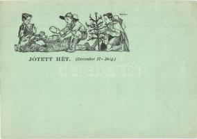 Jótett Hét. (December 17-24-ig) / Hungarian scout art postcard s: Márton L.