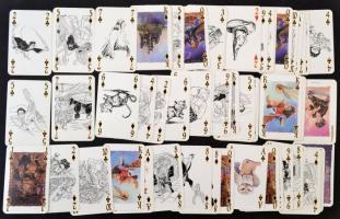 6 pakli kártya, Közte Harry Potter, LIngua Cards német nyelvű játékkártya, és francia kártyák, közte...