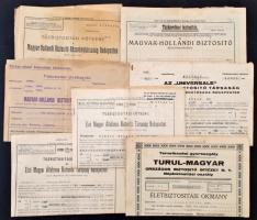 1928-1941 7 db régi biztosítási kötvény