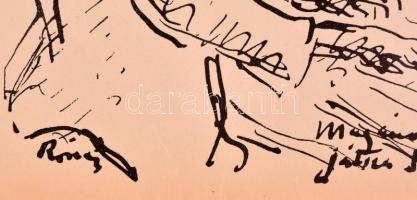 Rippl-Rónai József (1861-1927): Grieg. Cinkográfia, papír, jelzett a cinkográfián, 24x17 cm