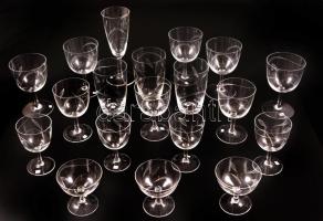 Rosenthal kristály poharak (20 db), hibátlanok, csiszoltak, jelzés nélkül
