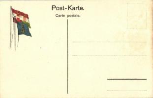 Oesterr. Lloyddampfer Thalia / Lloyd Austriaco Austrian steamship SS Thalia. Litho flags on te backs...