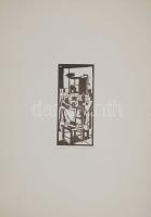 Tardi Kovács Sándor (1938-): Enteriör I. szignált metszet 12x24 cm (45x62 cm-es íven)