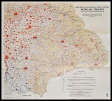 1940 Erdélynek és Magyarország keleti részeinek néprajzi térképe az 1930-1939. évi népszámlálás alapján, 1:75.000. Bp., M. Kir. Honvéd Térképészeti Intézet, 70x62 cm
