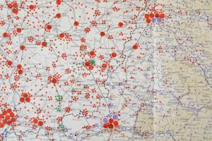 1940 Erdélynek és Magyarország keleti részeinek néprajzi térképe az 1930-1939. évi népszámlálás alap...