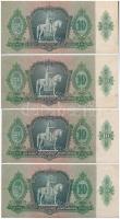1936. 10P (4x) + 1941. 20P T:III szép papír