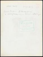 cca 1970 Kovács András (1925-2017) filmrendező, Balla Demeter feliratozott, pecséttel jelzett sajtóf...