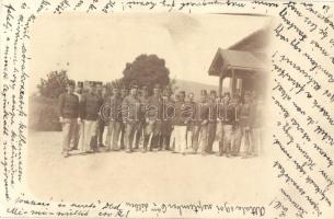 1901 Attala (Csoma), laktanya főtisztjei, csoportkép / K.u.K. military officers of the barracks. group photo