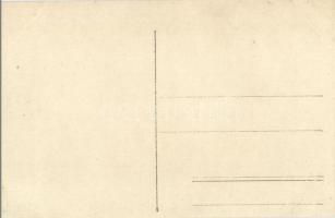 ~1920 Csorna, ünnepség, felvonulás a Fő utcán - 3 db régi eredeti fotó képeslap / 3 original photo p...