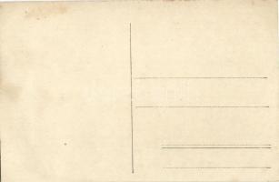 ~1920 Csorna, ünnepség, felvonulás a Fő utcán - 3 db régi eredeti fotó képeslap / 3 original photo p...