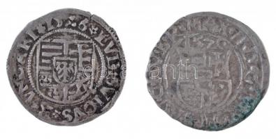 1520K-B Denár Ag "II. Lajos" (0,50g) + 1526. Denár Ag "II. Lajos" (0,68g) T:2 eg...