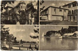 Siófok - 4 db modern városképes lap / 4 modern town-view postcards