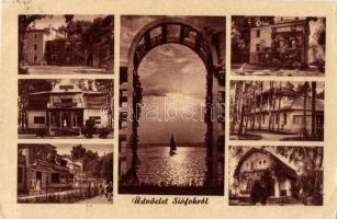 Siófok - 4 db modern városképes lap / 4 modern town-view postcards