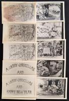 cca 1940 negatívokról előhívott felvételek: pornográf rajzokról (Hófehérke 11 db), metszetekről (10 ...