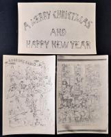 cca 1940 negatívokról előhívott felvételek: pornográf rajzokról (Hófehérke 11 db), metszetekről (10 ...