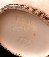 Hummel virágos-szívecskés kupicás készlet, kopás nyomokkal, jelzett, festett mázas kerámia,tálca nél...