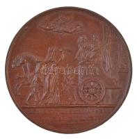 Franciaország 1814. "XVIII. Lajos bejövetele Párizsba" Br emlékérem. Szign.: Andrieu / Bre...