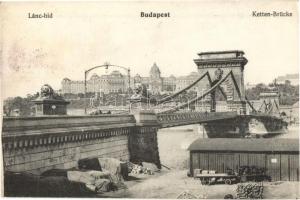 1914 Budapest, Lánchíd, rakpart (EK)