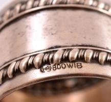 Ezüst(Ag) szalvétagyűrű, jelzett, d: 3,5 cm, nettó: 6,2 g