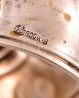 Ezüst(Ag) szalvétagyűrű, jelzett, d: 3,5 cm, nettó: 5,9 g