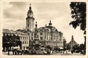 Pécs, Városháza, Szentháromság szobor, Római katolikus templom, Pall Ödön üzlete (EK)