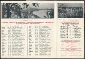 cca 1938 Budapest térkép és információ turistáknak francia nyelven nagyon jó állapotban. 80x50 cm
