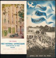 cca 1940 Budapest 4 db turistáknak szólo kiadvány, térképes ismertető