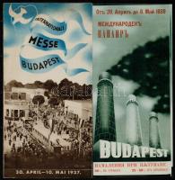 cca 1940 Budapest 5 db turistáknak szólo kiadvány, térképes ismertető