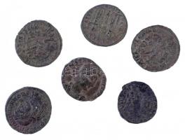 Római Birodalom 6db-os vegyes római rézpénz tétel a Kr. u. III-IV. századból T:2-,3 Roman Empire 6pcs of various Roman copper coins from the 3rd and 4th century AD C:VF,F