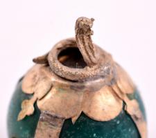 Jáde gömb kígyós fém foglalatban, m: 5 cm