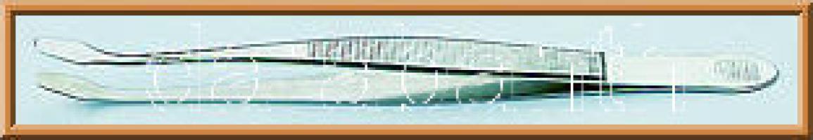 Bélyegcsipesz 15cm hajlított, lapátvégű