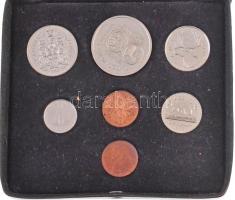 Kanada 1974. 1c-1$ (7xklf) dísztokban T:1- sérült tok Canada 1974. 1 Cent - 1 Dollar (7xdiff) in case C:AU damaged case