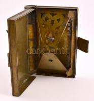 Réz könyvtartó, 15×10×3 cm