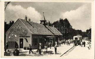 Budapest - 3 db modern városképes lap az úttörővasúttal (Széchenyihegy, Virágvölgy, Hűvösvölgy) / 3 ...