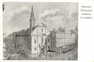 Budapest V. Belvárosi Ferencesek temploma és rendháza, automobilok (EK)