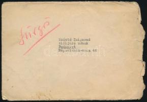 1949 a pesti izraelita hitközség ügyvezetőjének gépelt, aláírt bizalmas levele Szántó Zsigmond hitkö...